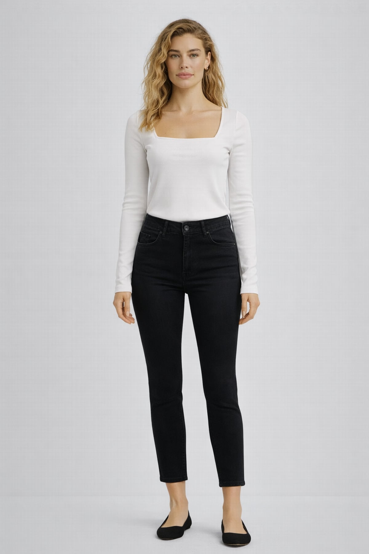 Kadın Jessica Black Mom Jean Pantolon - Black