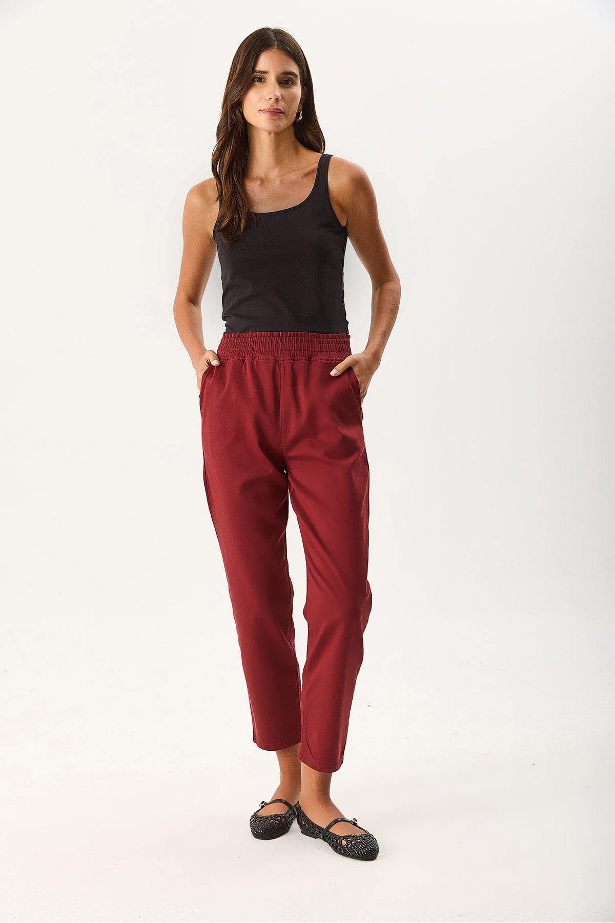 Kadın Marci Slim Fit Atlet - Siyah