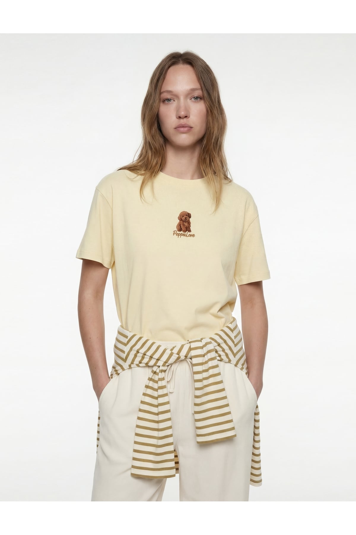 Kadın T-shirt 6SAL10092IK SARI