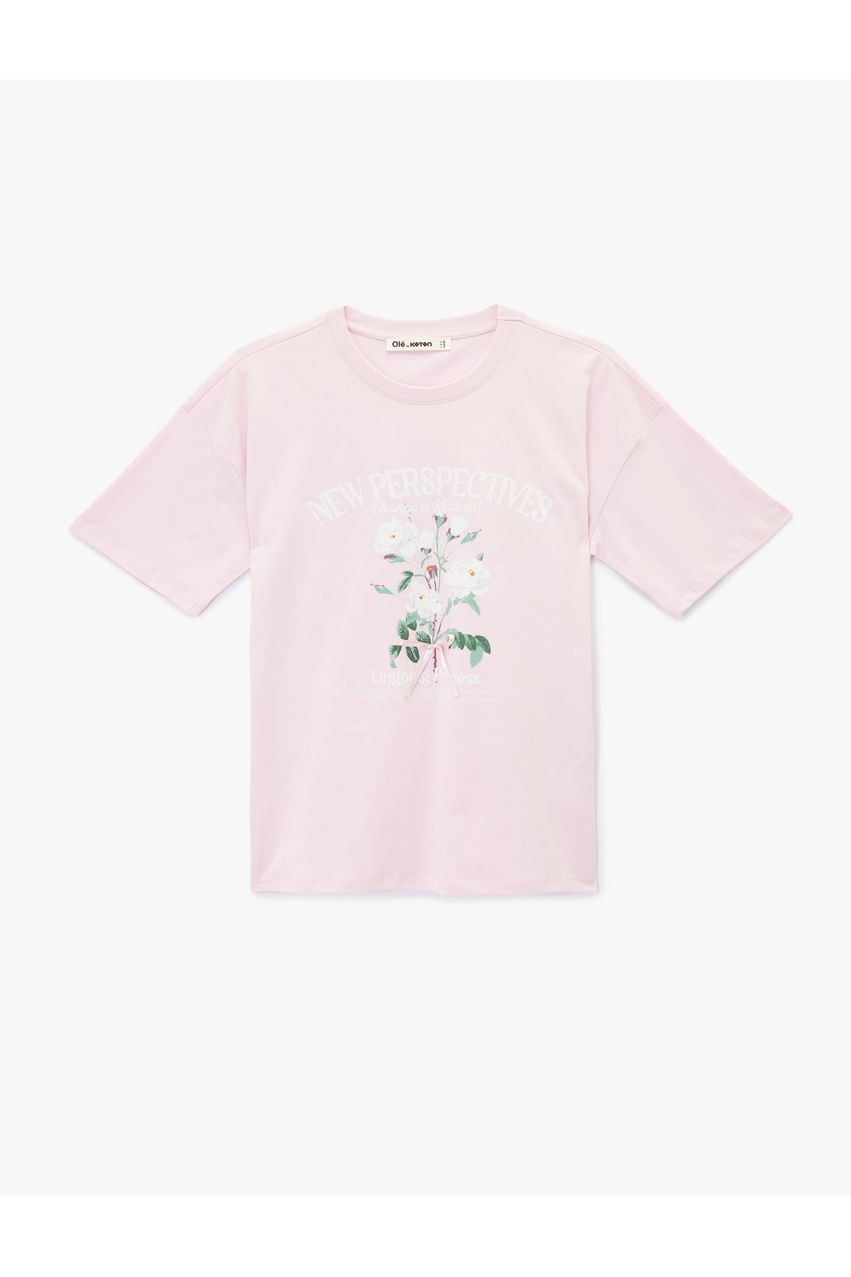 Kadın T-shirt 6SAL10106IK PEMBE