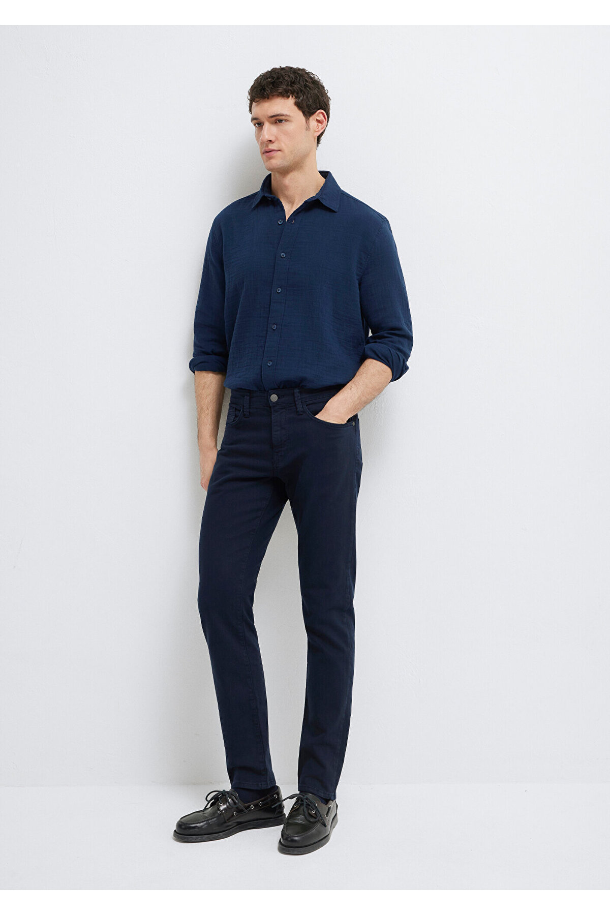 Marcus Koyu Lacivert Comfort Gabardin Pantolon 0035190674