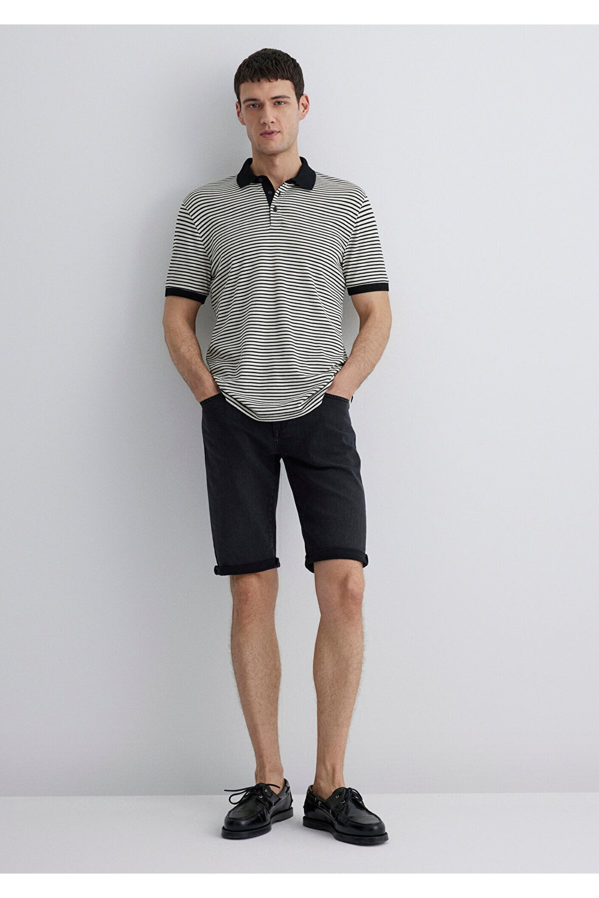 Nicholas Black Antrasit Jean Şort 0416081307