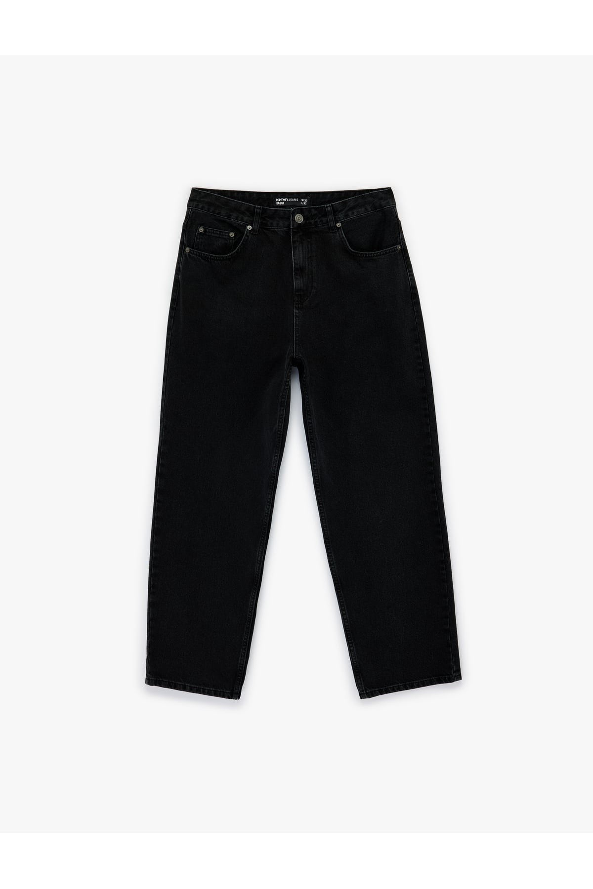 Normal Bel Bol Kalıp Pamuklu Baggy Jean Pantolon