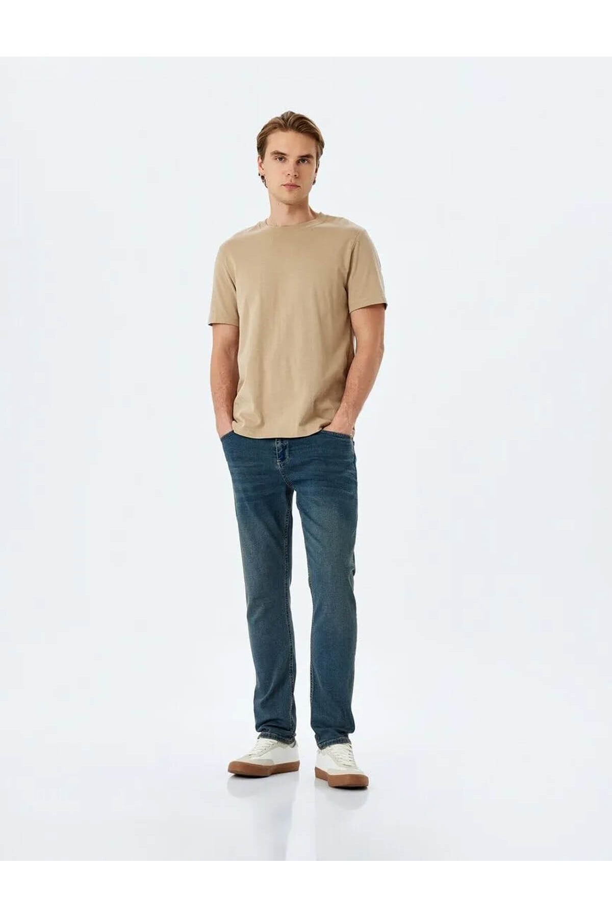 Normal Bel Pamuklu Cepli Slim Fit Jean Pantolon - Brad Jean