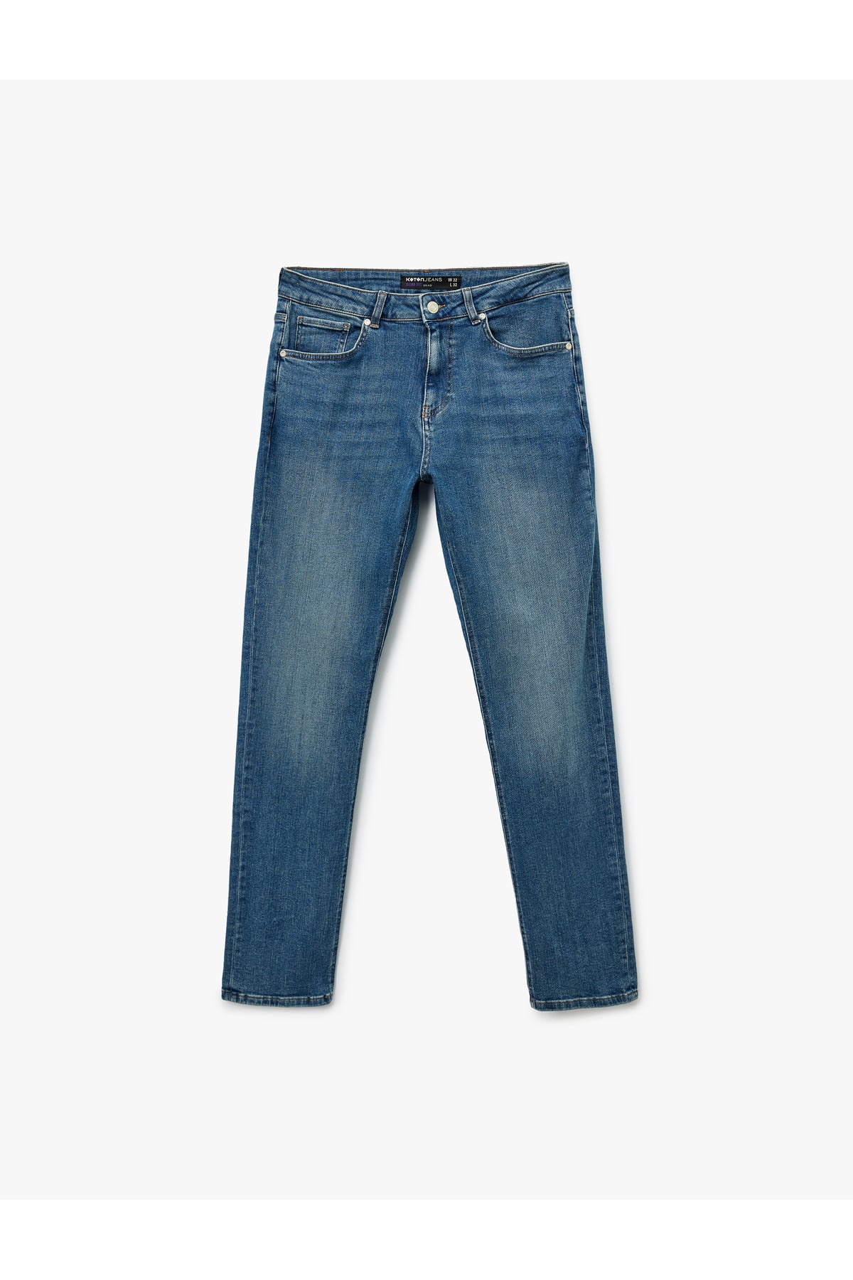 Normal Bel Pamuklu Slim Fit Jean Pantolon - Brad Jean