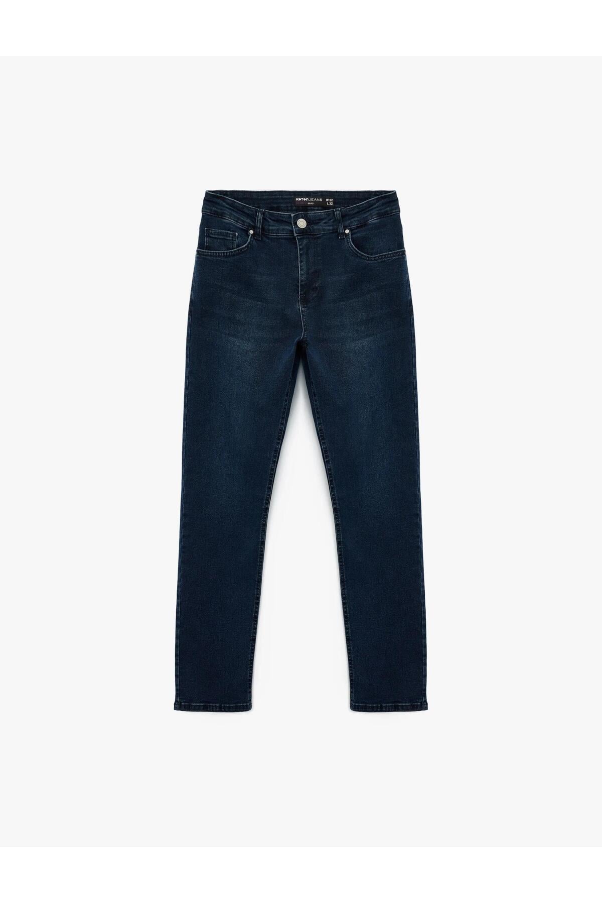 Normal Bel Pamuklu Slim Fit Jean Pantolon - Brad Jean (AW 25)