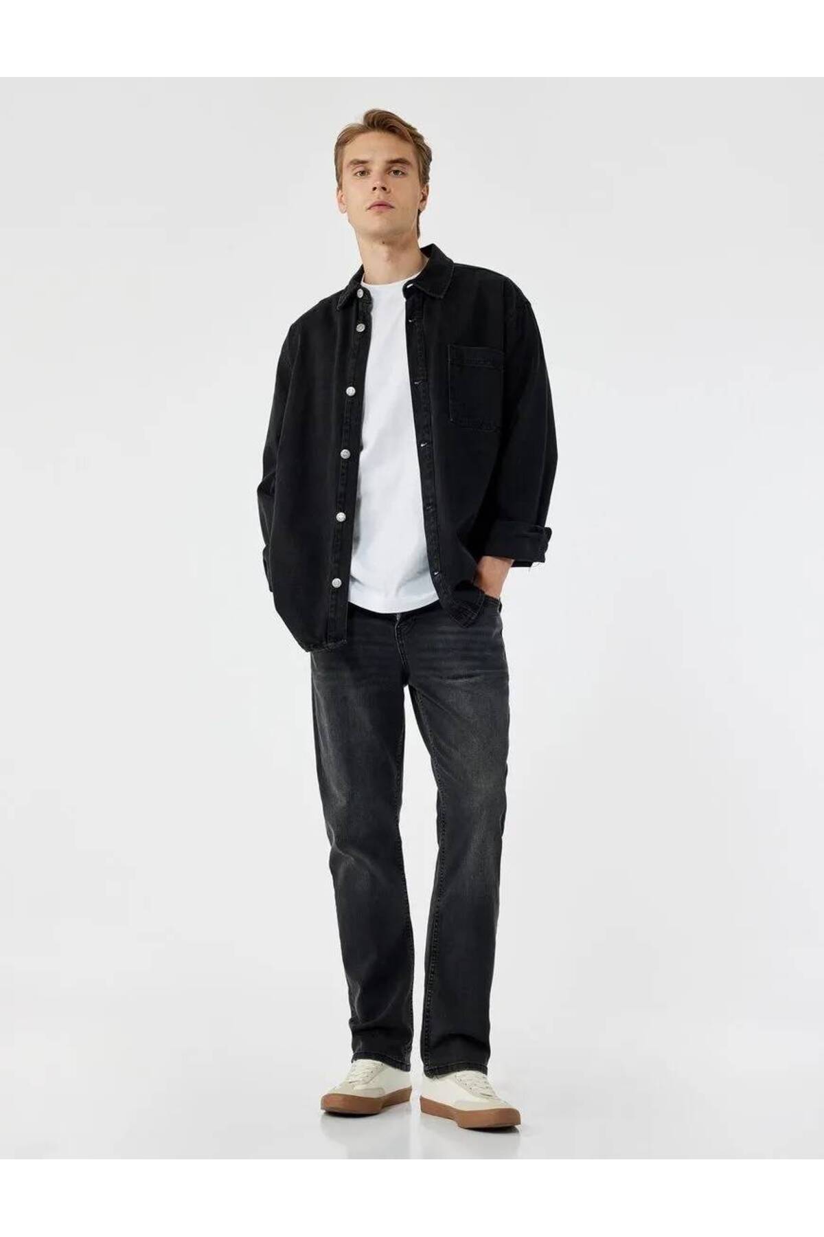 Normal Bel Pamuklu Straight Fit Jean Pantolon - Mark Jean