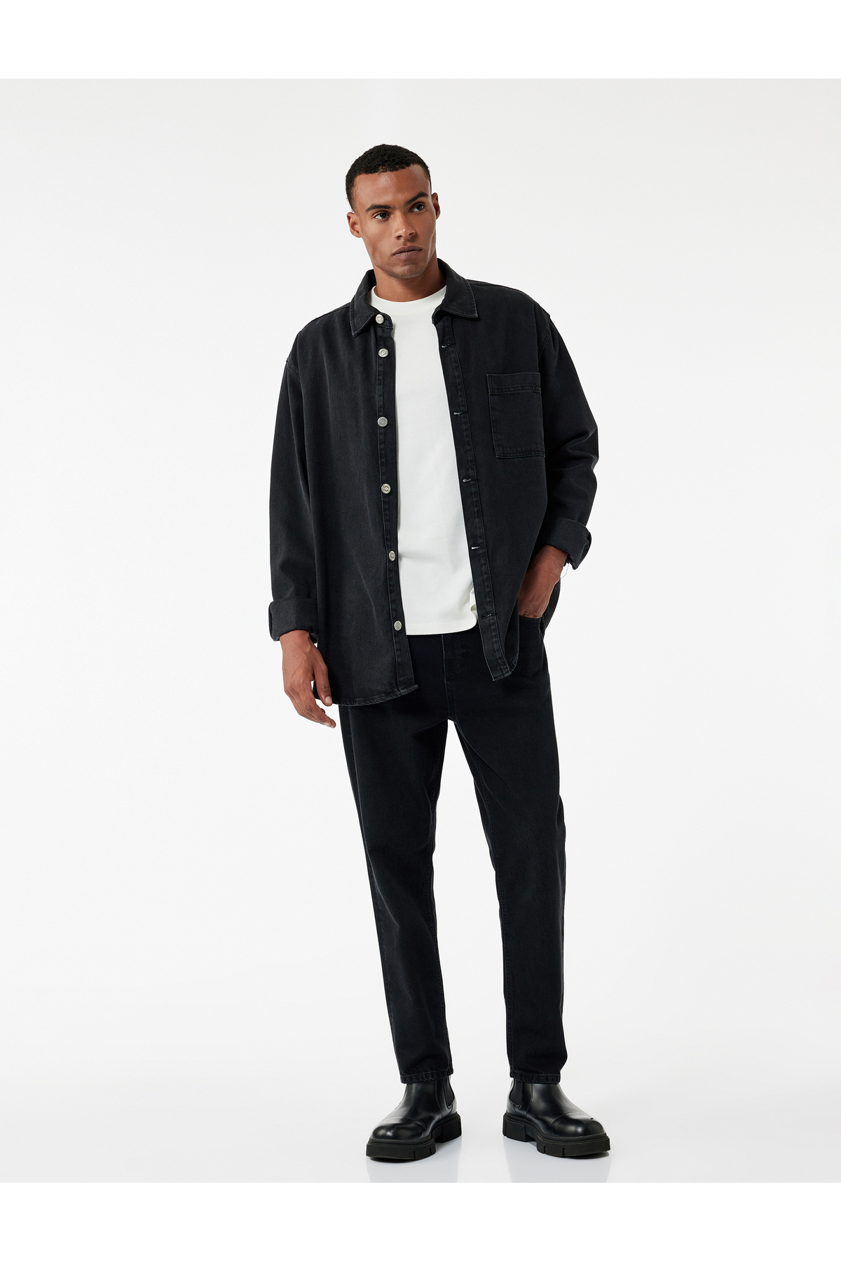 Pamuklu Normal Bel Loose Fit Jean Pantolon - Steve Jean