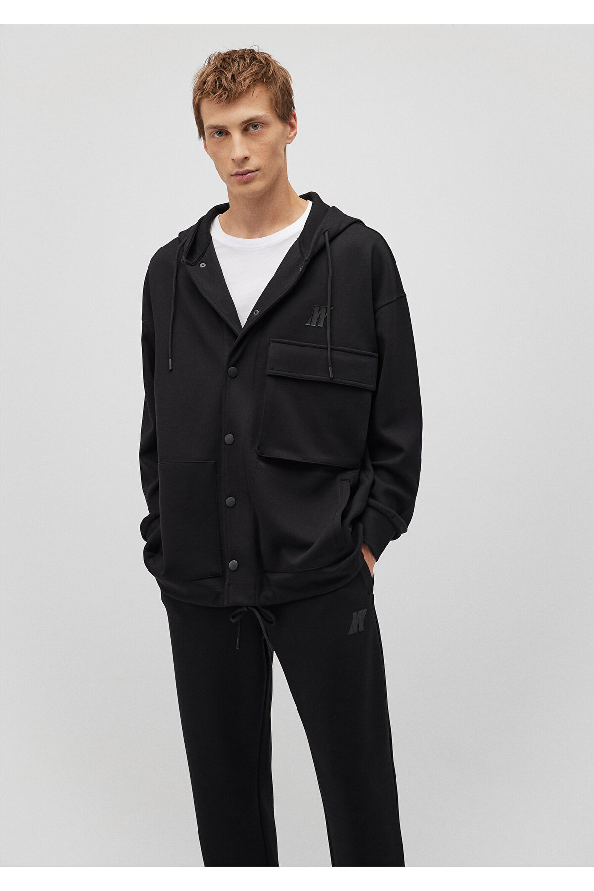 Pro Kapüşonlu Siyah Sweatshirt 0S10291-71379