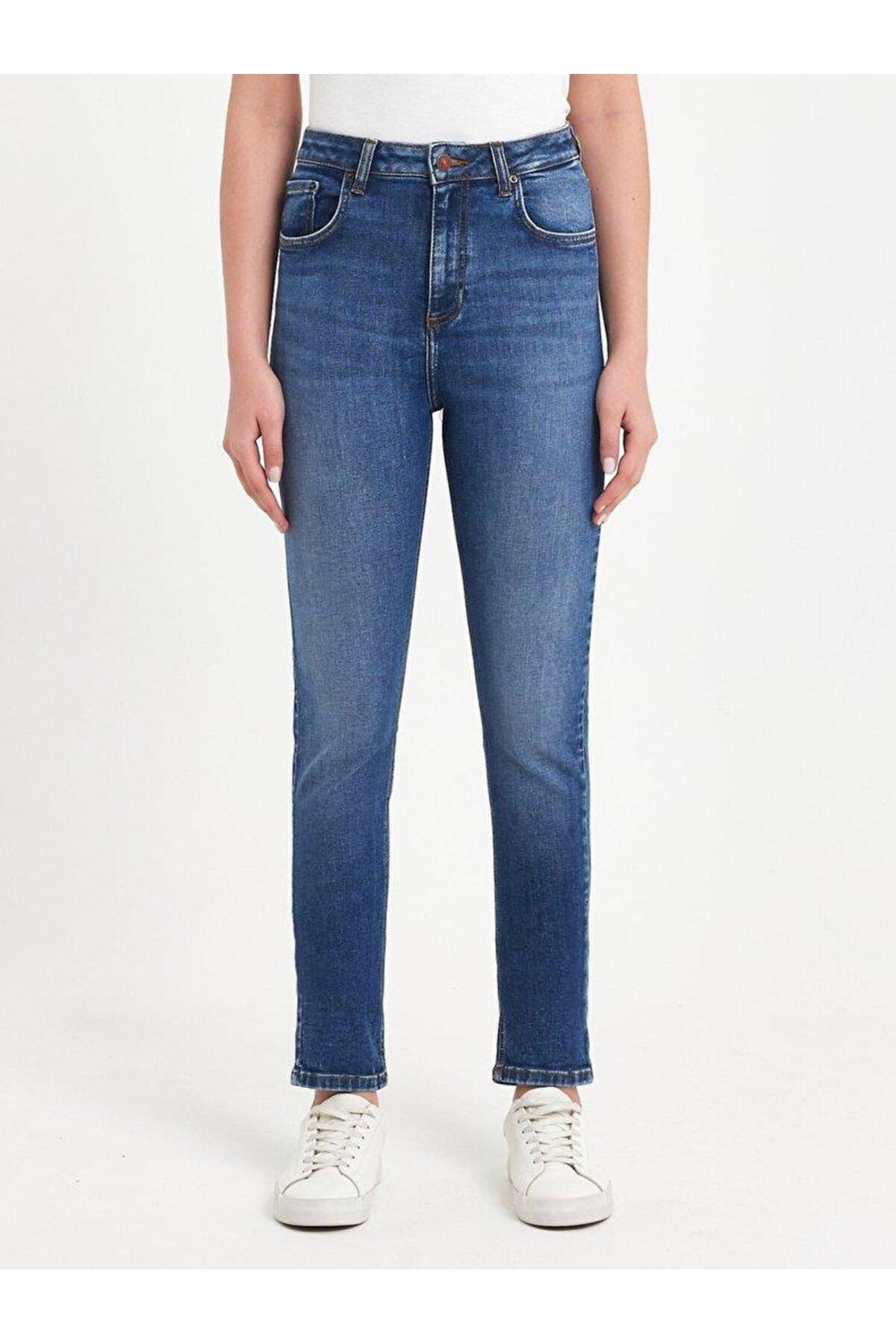 Ronna x Kalaıs wash yüksek bel kadın jean kot pantolon