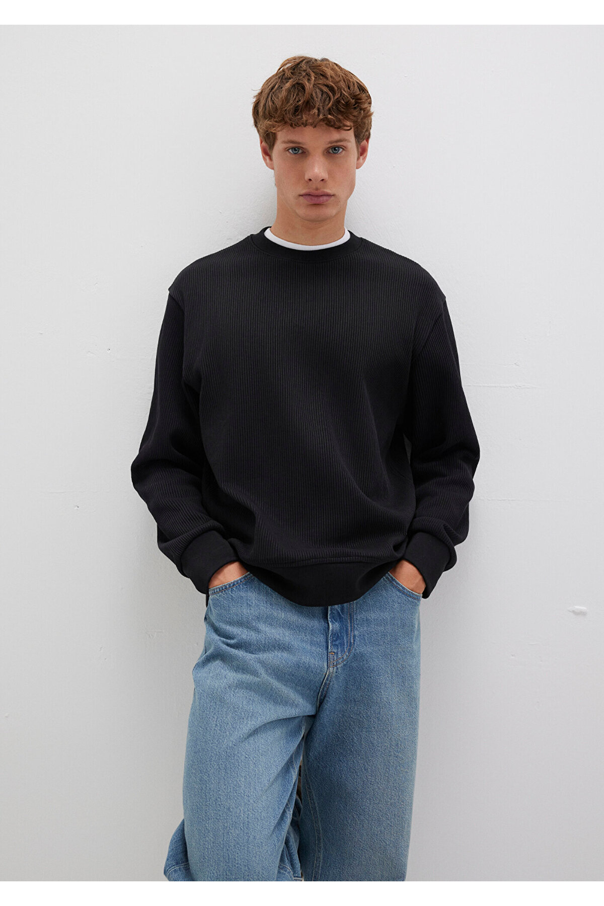 Siyah Dokulu Sweatshirt 0S10407-900
