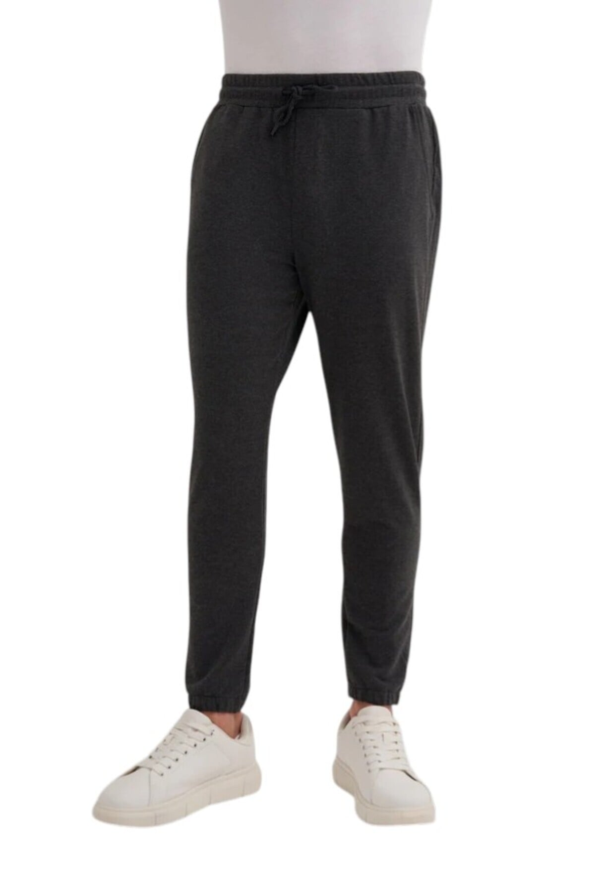 Slim Fit Pamuk Karışımlı Likralı 2 İplik Eşofman Altı
