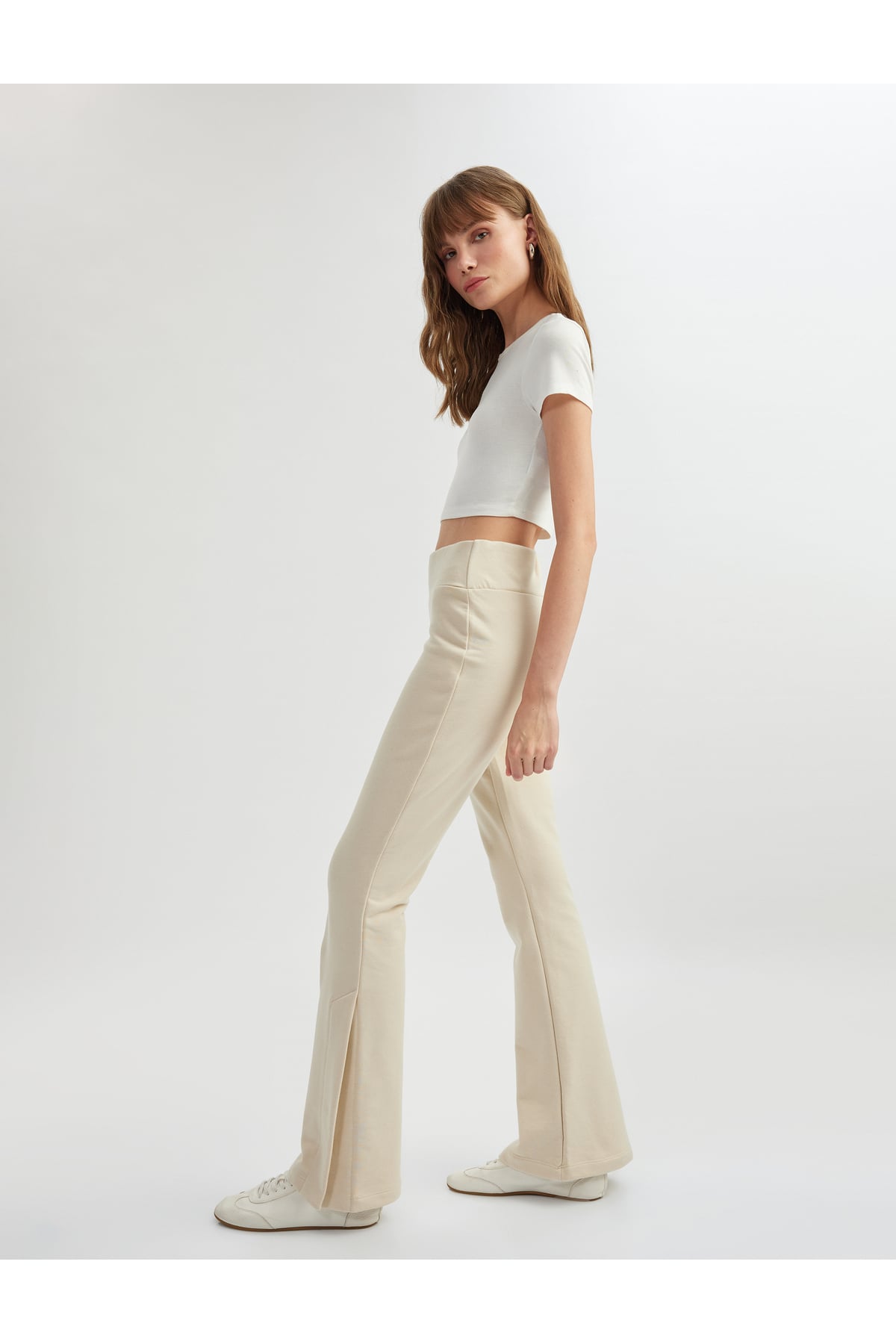 Slim Fit Üç İplik İspanyol Paça Eşofman Altı