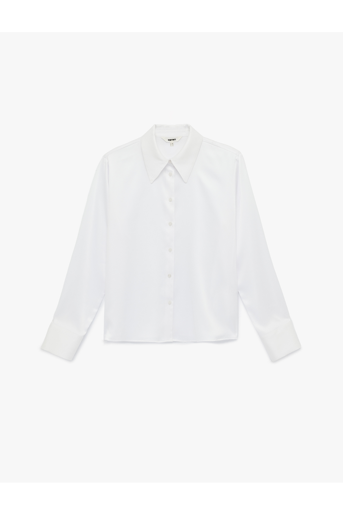Slim Fit Uzun Kollu Düğmeli Klasik Yaka Saten Gömlek