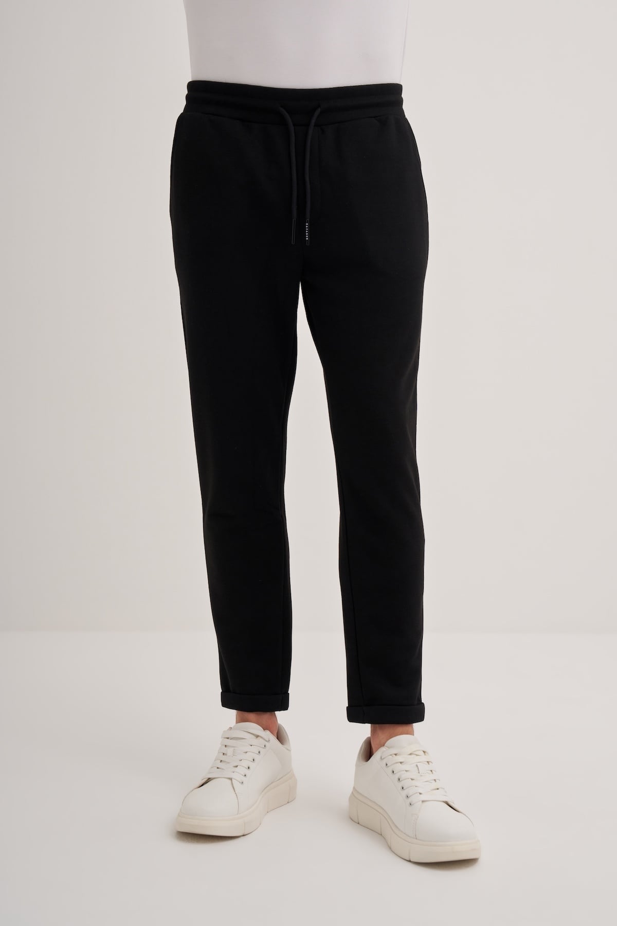 Slim Fit Viskon Karışımlı Pike Eşofman Altı