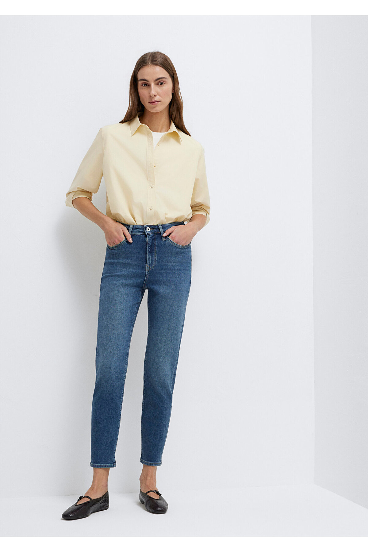 Star Gold Shape Puslu Koyu Jean Pantolon 101077-90534