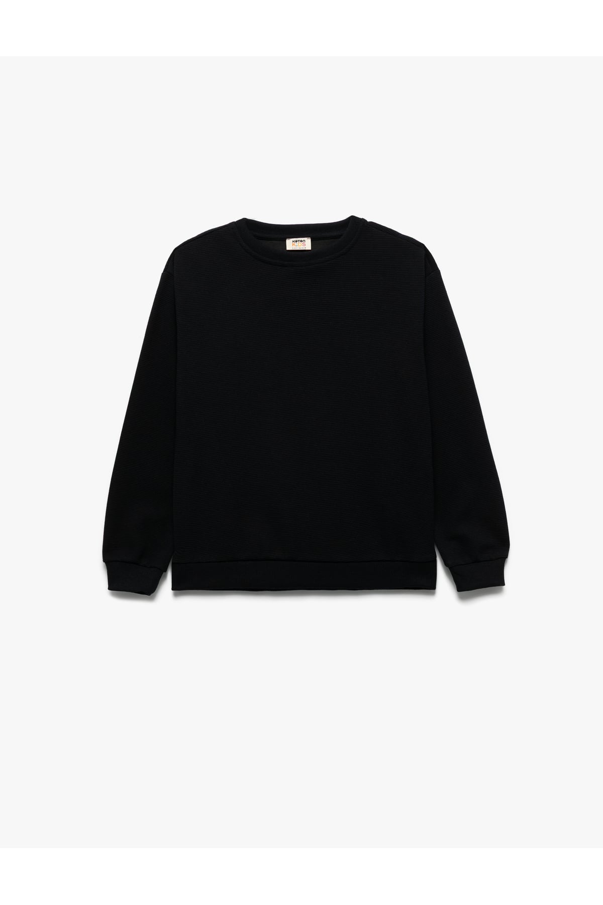 Uzun Kollu Bisiklet Yaka Basic Sweatshirt