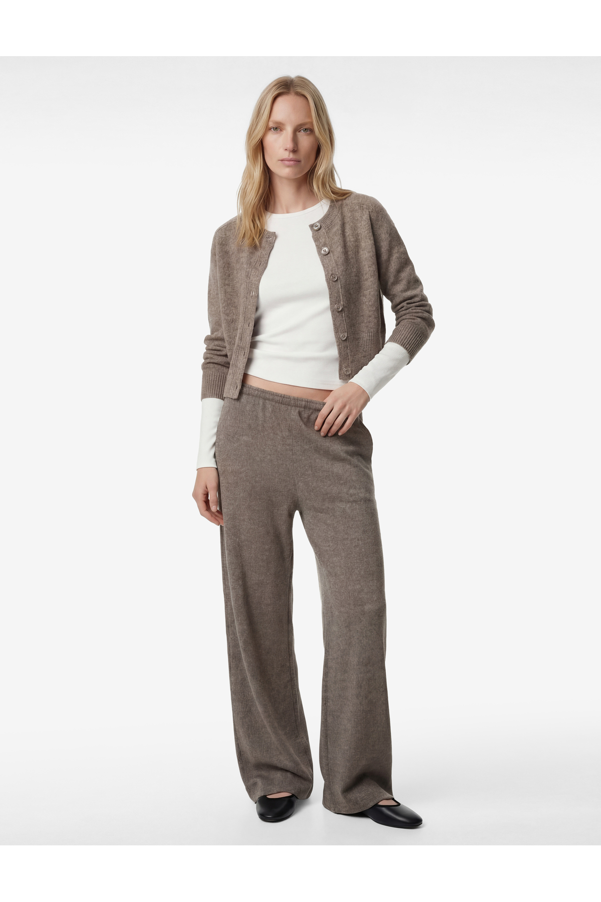 X Şahika Ercümen - Loose Fit Cepli Geniş Paça Palazzo Pantolon