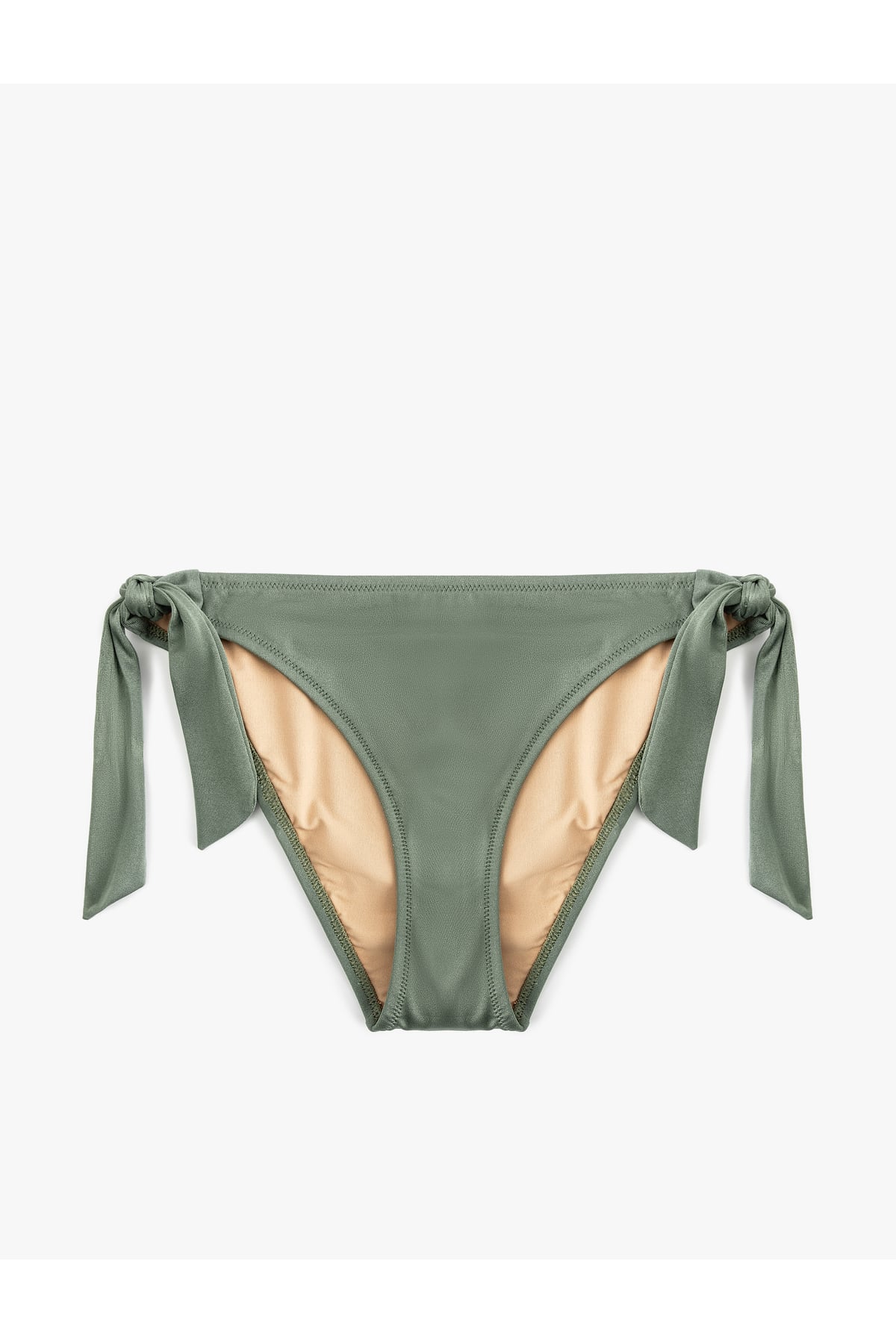 Yanları Bağlama Detaylı Parlak Bikini Altı