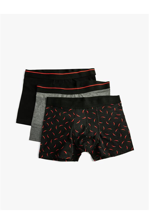 3'lü Boxer Seti Baskılı