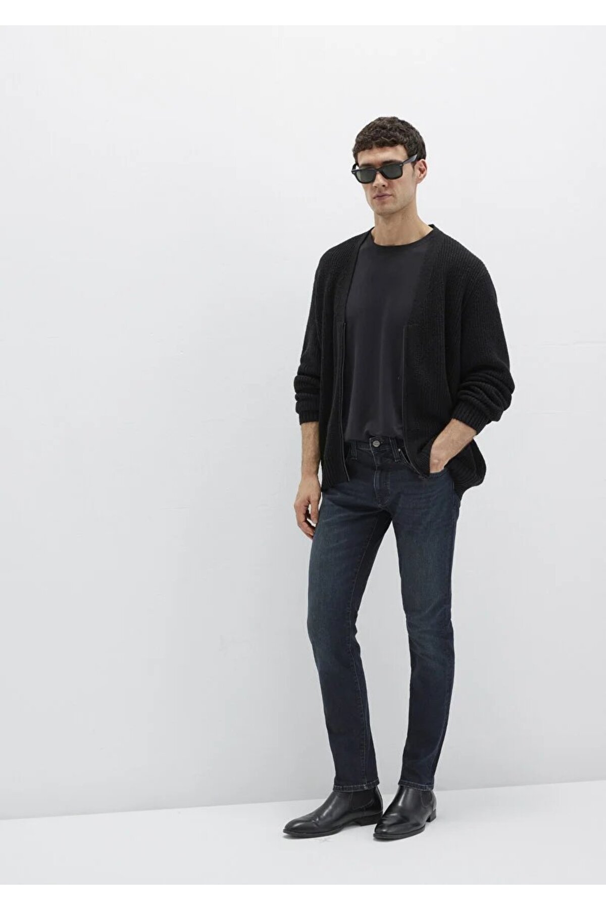 0042287868 Jake Lux Black Puslu Vintage Koyu Jean Pantolon Erkek Kot Pantolon LACİVERT