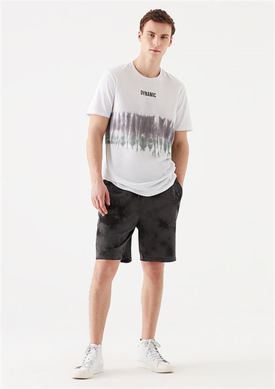 06668034047 Baskılı Örme Şort