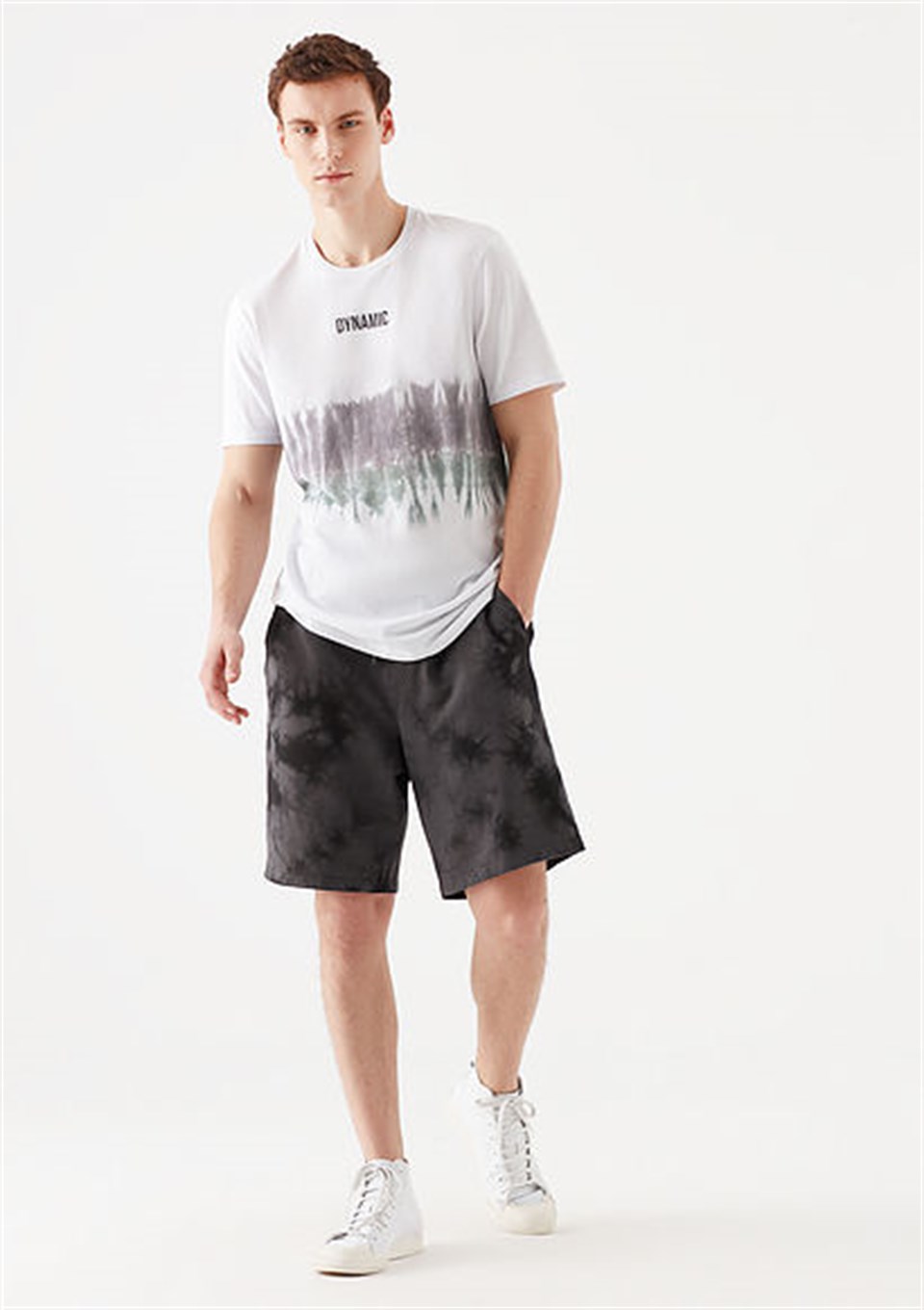 06668034047 Baskılı Örme Şort