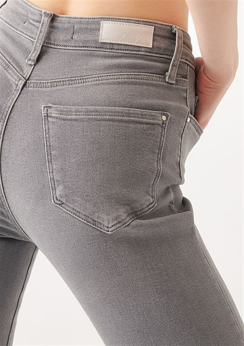 10098033901 Serenay Grey Gold Shape Jean Pantolon