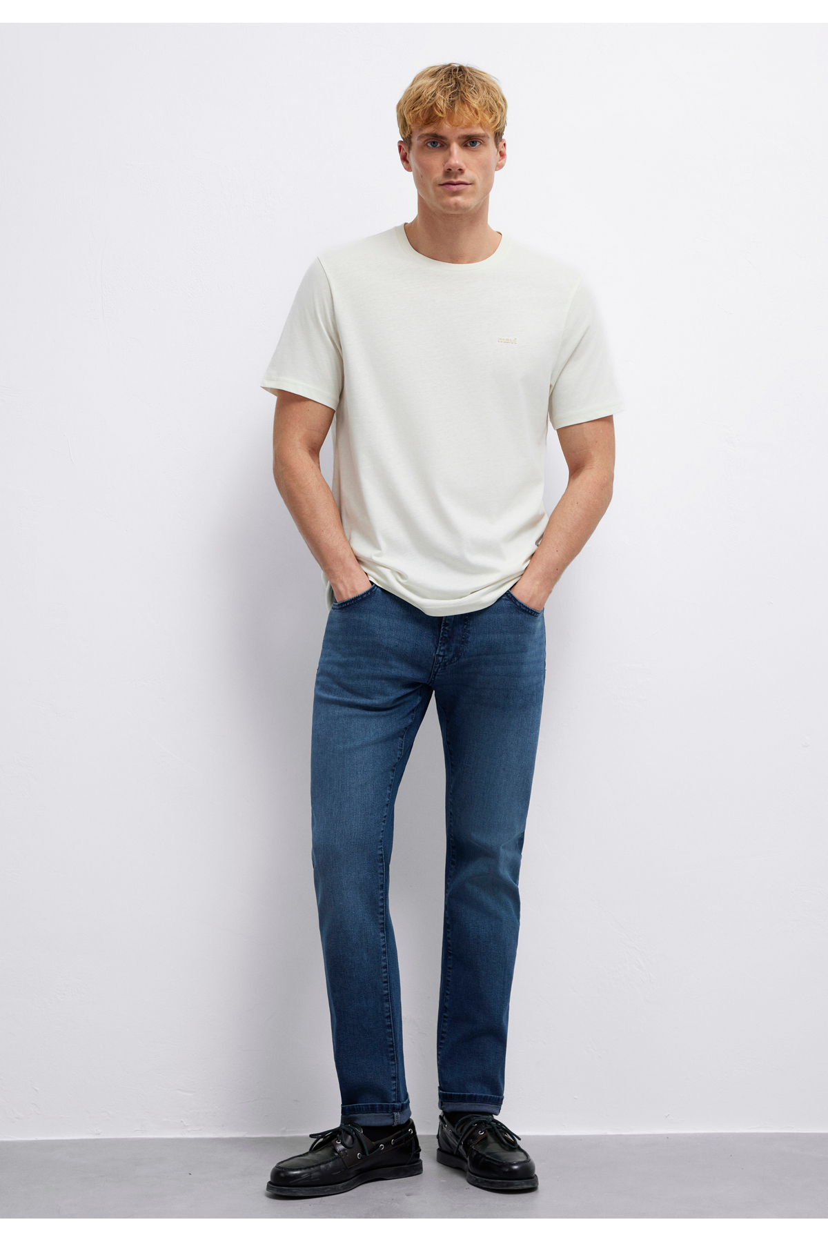 26y Mavi Baskılı Tişört