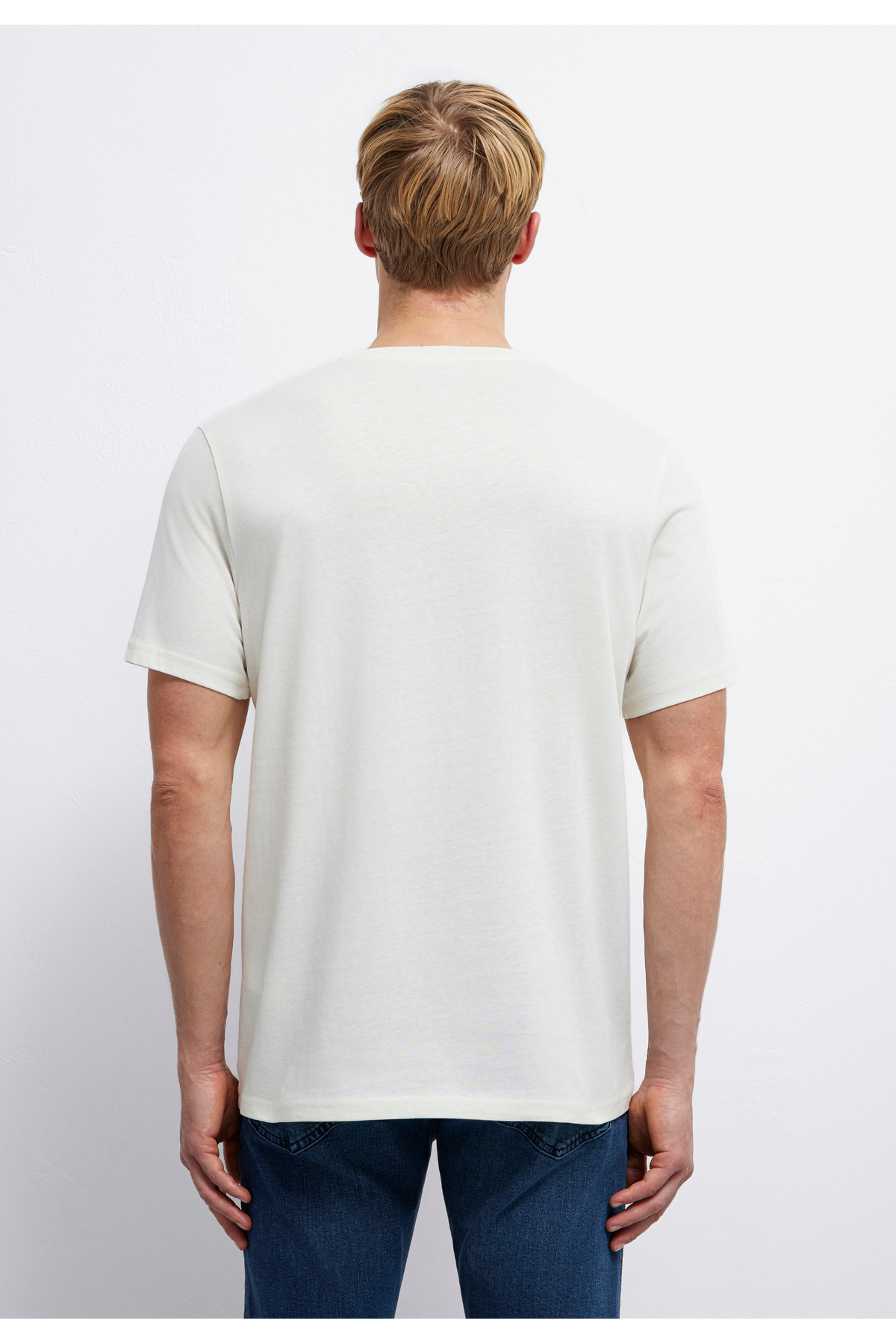 26y Mavi Baskılı Tişört