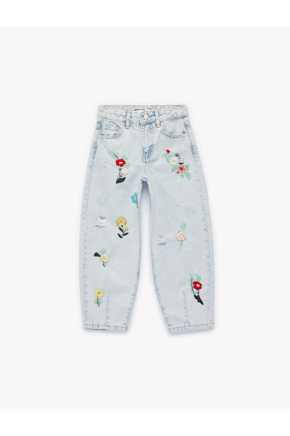 26YY59003209 Açık İndigo Kız Çocuk Jean Pantolon 6SKG40008AD
