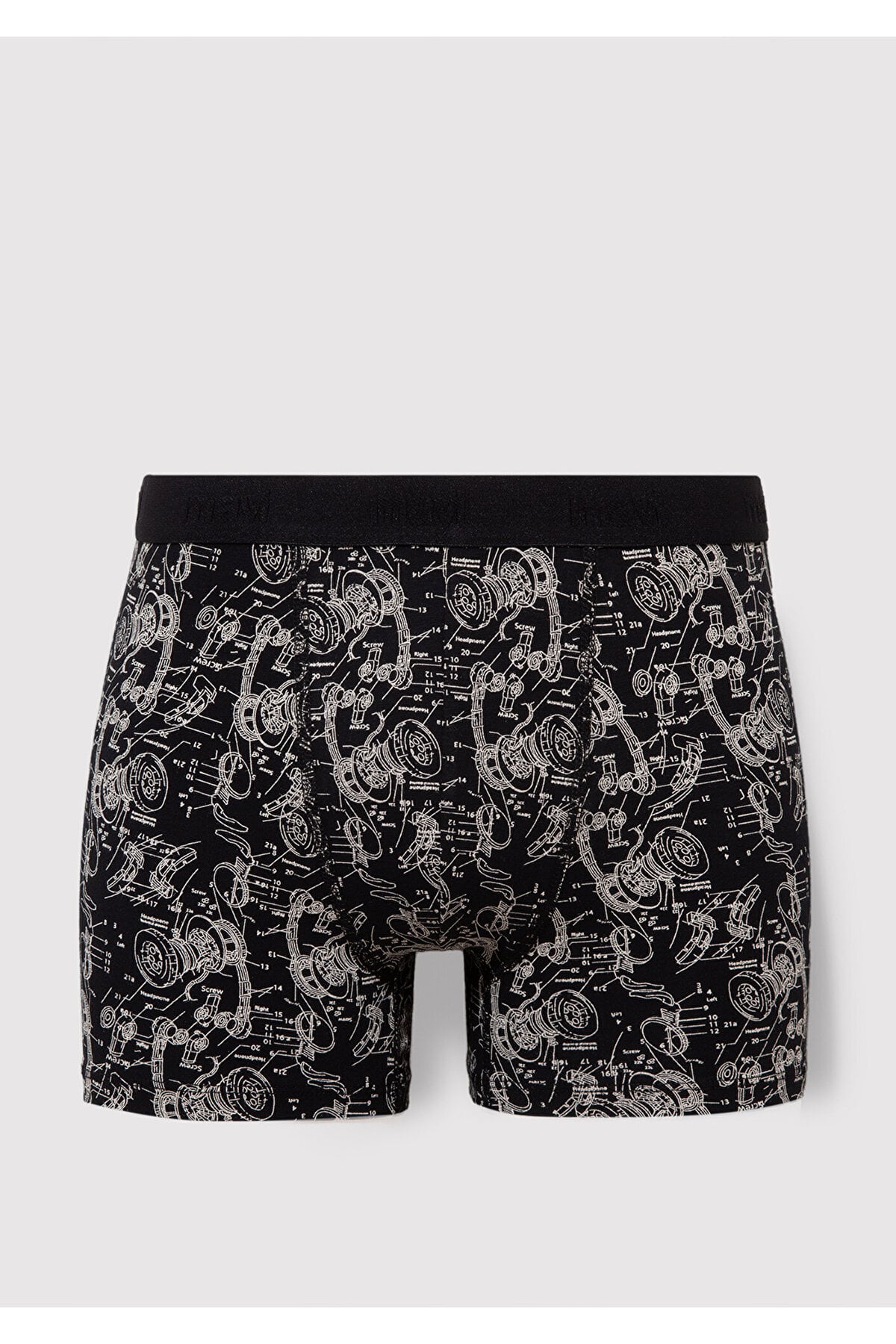 3lü Baskılı Siyah Boxer 0911420-900
