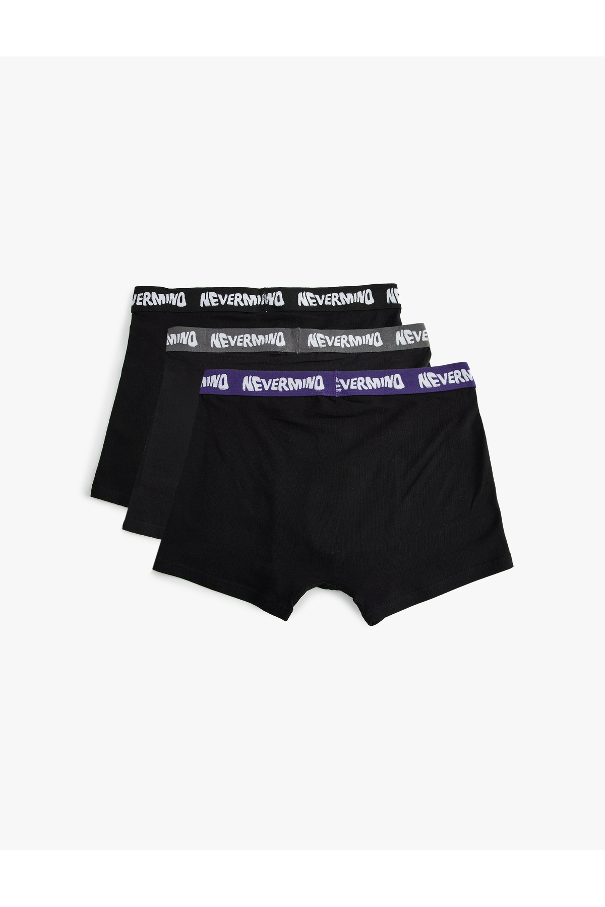 3'lü Boxer Seti Oversize Slogan Baskılı Pamuklu