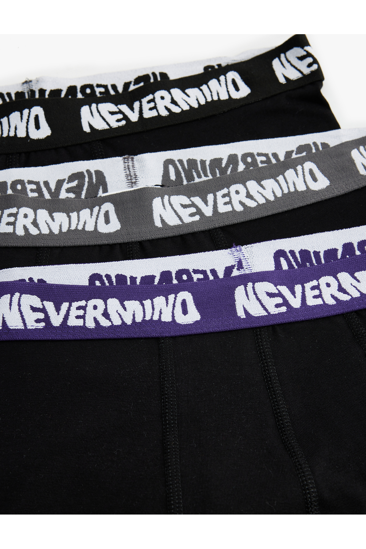 3'lü Boxer Seti Oversize Slogan Baskılı Pamuklu