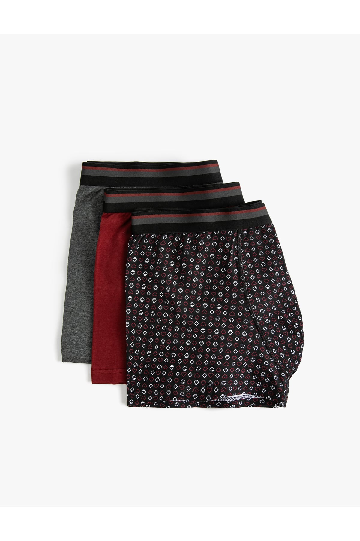 3'lü Boxer Seti Oyun Baskılı Çok Renkli