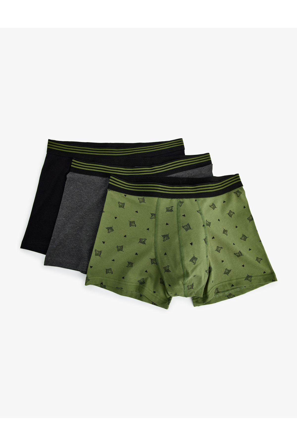 3'lü Boxer Seti Pamuklu Oyun Baskılı