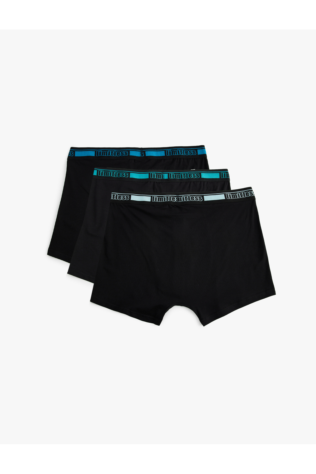 3'lü Boxer Seti Slim Fit Slogan Baskılı Pamuklu