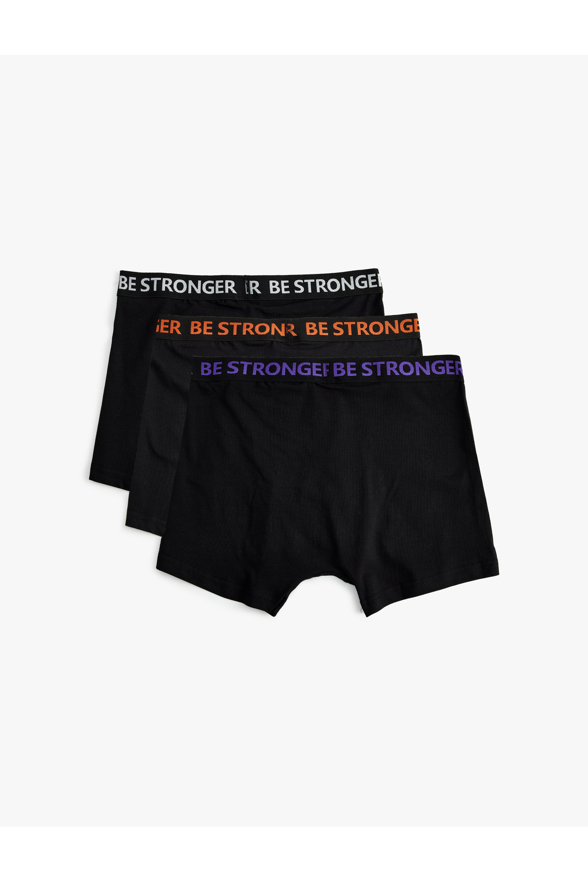 3'lü Boxer Seti Slogan Baskılı Pamuklu