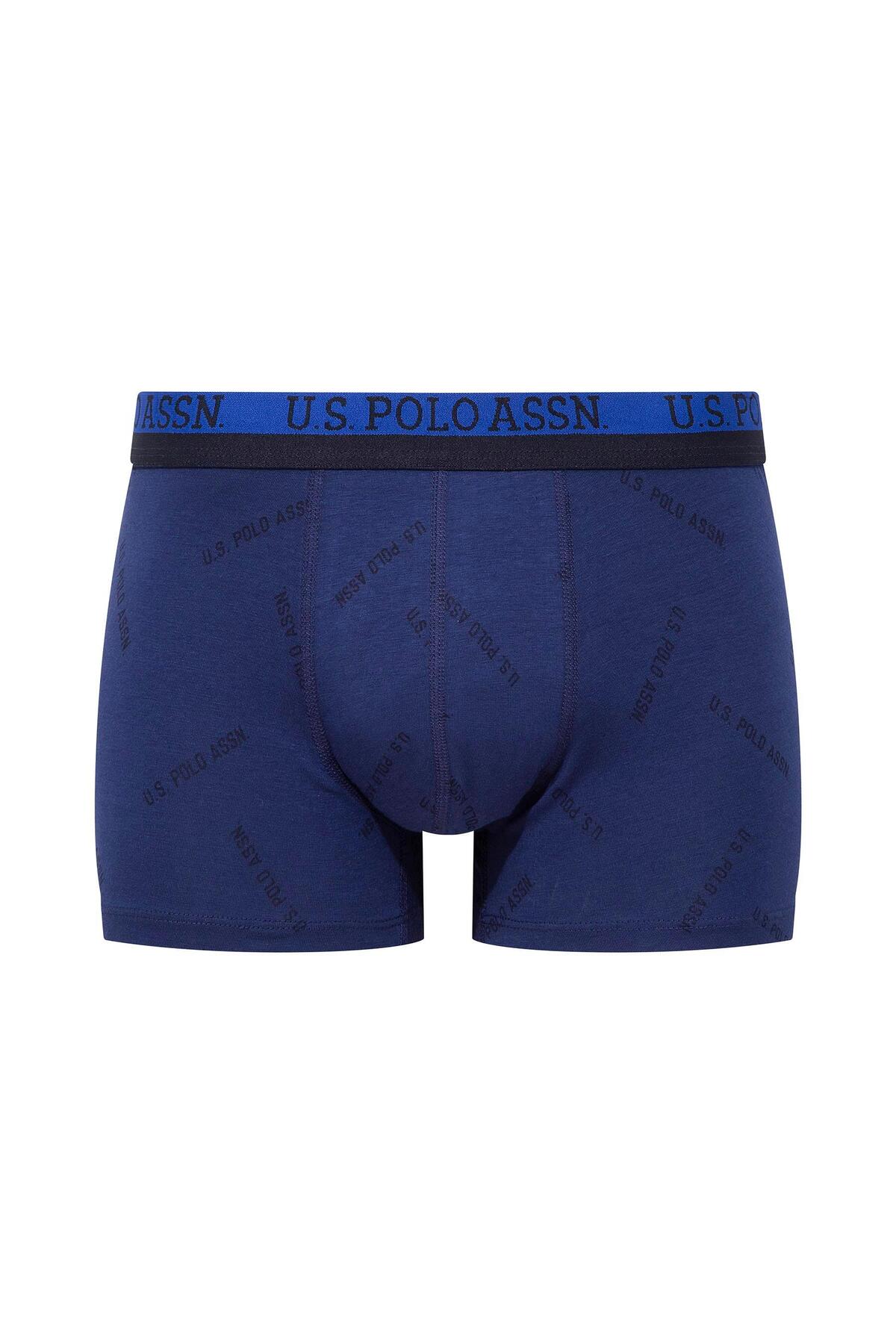 3'lü Paket, Erkek Boxer, Pamuklu, Lacivert-Saks