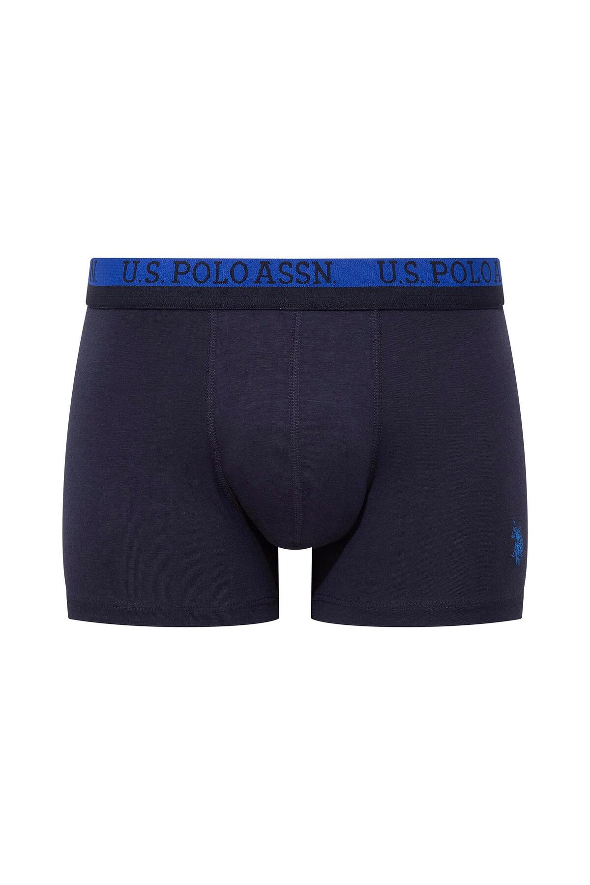 3'lü Paket, Erkek Boxer, Pamuklu, Lacivert-Saks