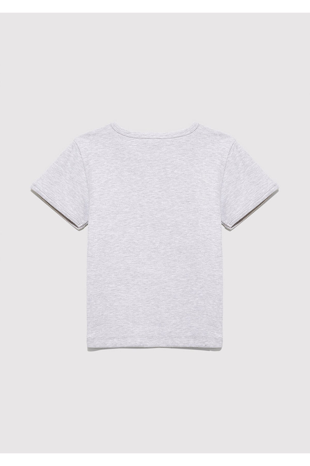 Açık Gri Kız Çocuk T-Shirt M7610350-88467