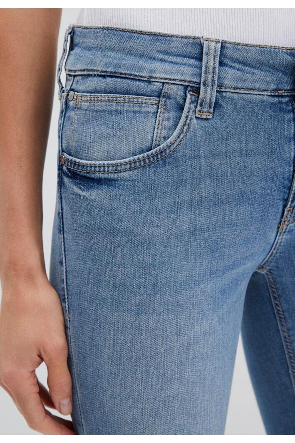 Adriana Lt Shaded Jean Pantolon Skinny/Normal Bel/Dar Paça 1072890054