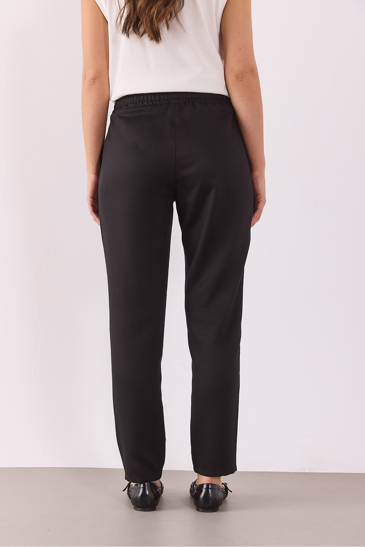 Alian Beli Lastikli Beach Pantolon(TENCEL)(TM) - SİYAH