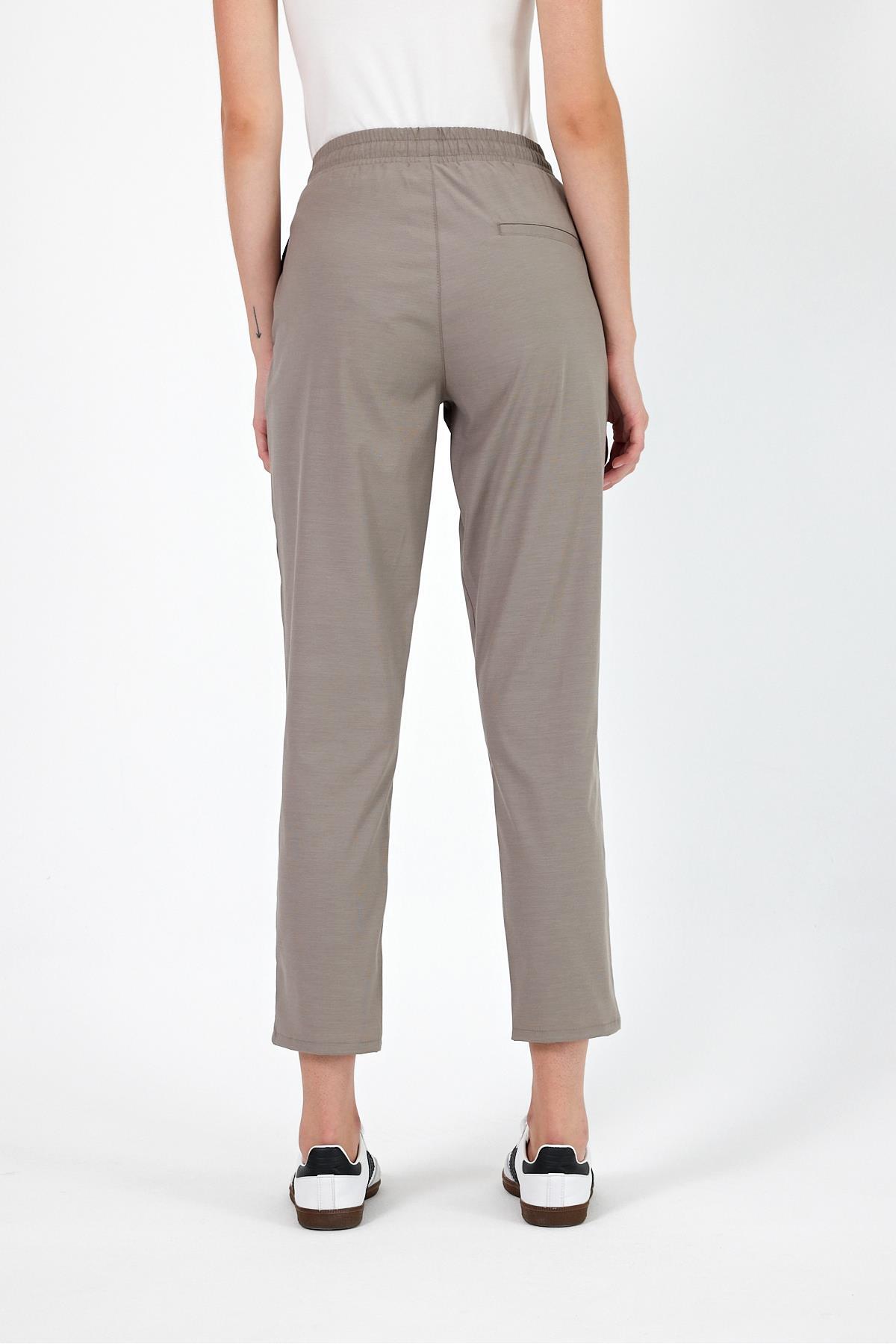 Alian Beli Lastikli Summer Gabardin Pantolon