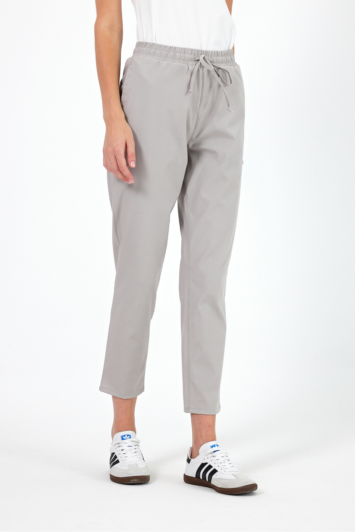 Alian Beli Lastikli Summer Gabardin Pantolon