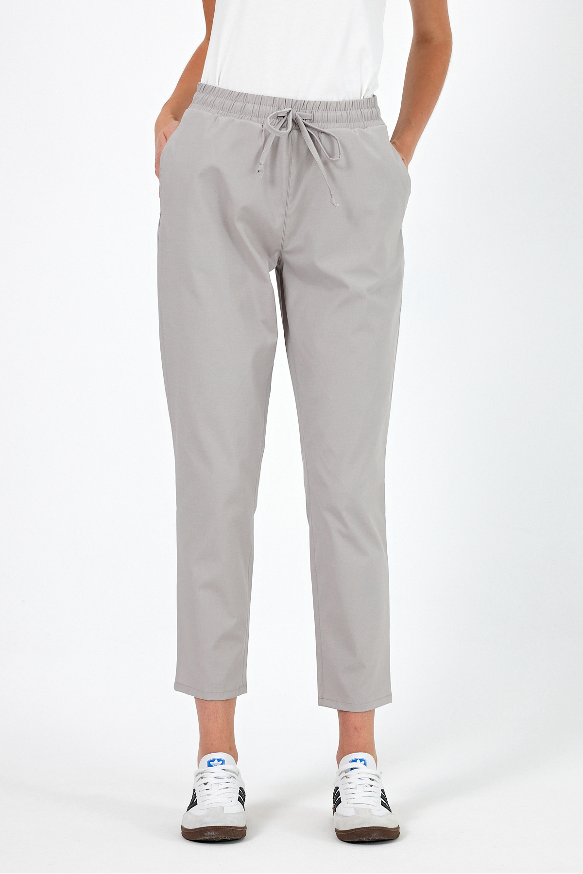 Alian Beli Lastikli Summer Gabardin Pantolon