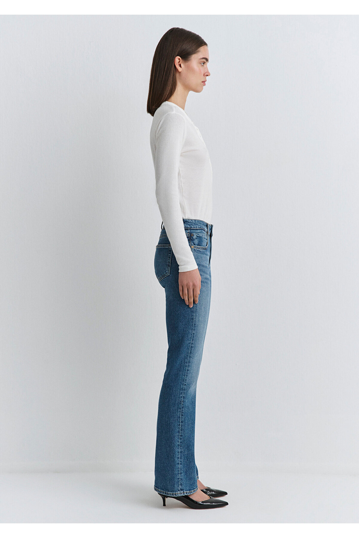 Alina Iconic Puslu Indigo Mavisi Jean Pantolon 1012577-90538