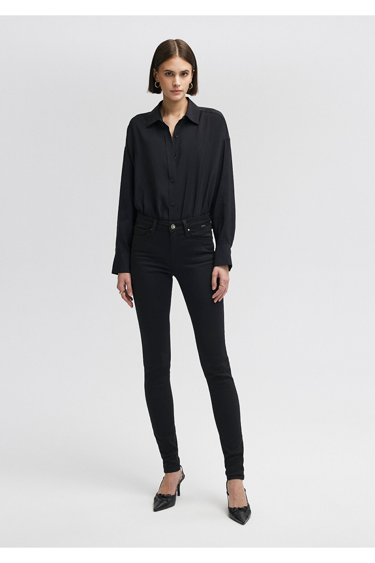 Alıssa Black Gold Jean Pantolon