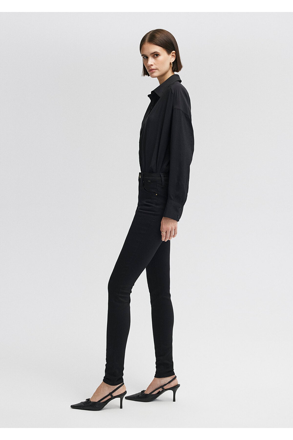 Alıssa Black Gold Jean Pantolon