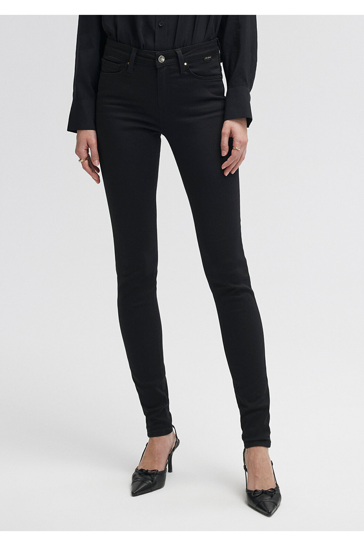 Alıssa Black Gold Jean Pantolon